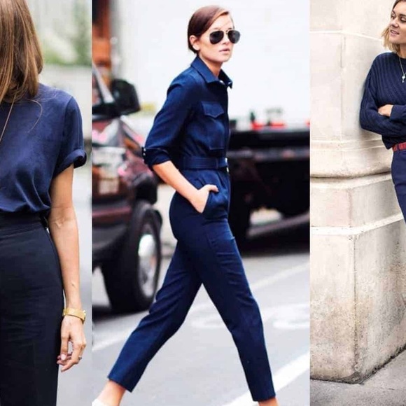 Forever 21 dark blue pleated pants - Picture 5 of 6